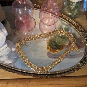 Gold Chain Toggle Necklace